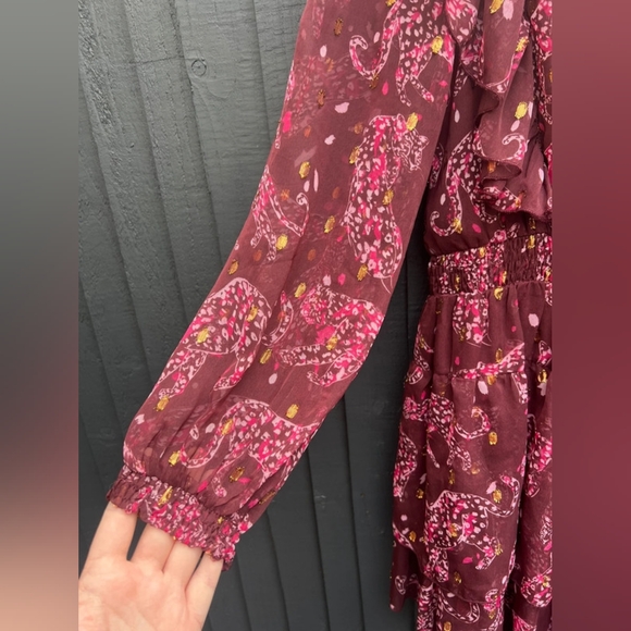 knee length dress red floral - Picture 4 of 6